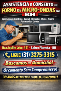 Forno de Micro-ondas | Assistência e Conserto (31)3275 3315